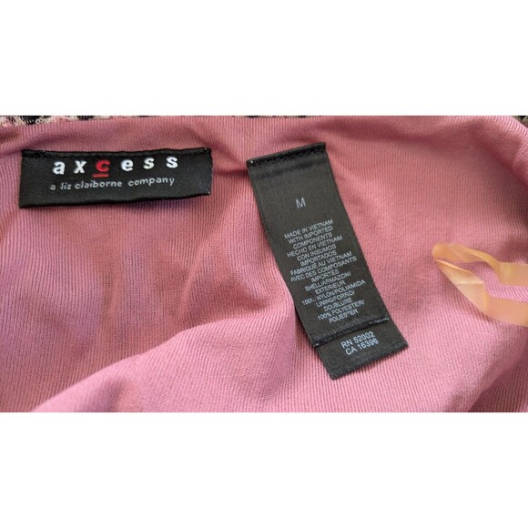 Vintage Y2K Axcess Paisley Babydoll Top M Mesh Fairy Grunge Sheer Pink Black - Picture 7 of 10